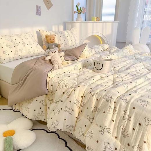 【A类母婴级！双层纱夏凉被子】手感细腻绵柔，透气不闷热，享受好睡眠，无需被套，贴身腄更柔软！空调被儿童夏被春秋被 商品图0