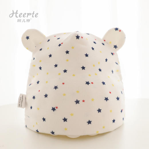 【可爱宝宝，户外出行帽！】胎帽婴儿帽子棉质新生儿帽子，初生儿婴儿帽子护囟门春秋双层四季款-lm！ 商品图6