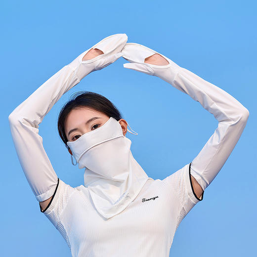 【升级护眼角防晒口罩护颈 夏防紫外线薄款】透气遮脸遮阳面纱 防晒面罩 商品图2