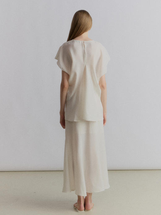 VC｜SS24035 Lou draped top [ 短袖上衣  黑 / 白 ] 商品图8