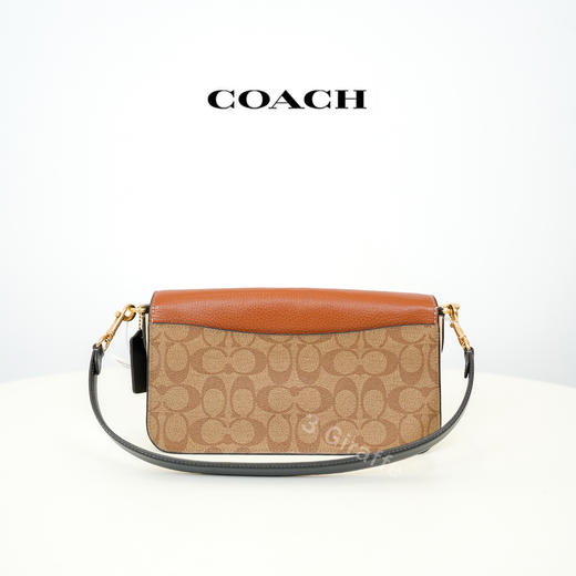 COACH蔻驰 女士小方包单肩斜挎包 棕拼老花 CL462 #美国直邮 商品图2