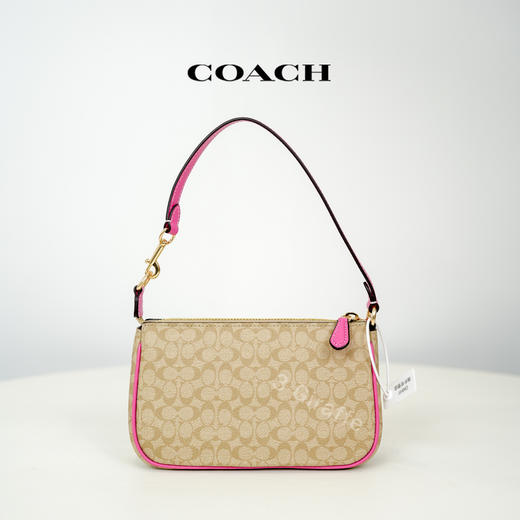 COACH蔻驰 卡其色老花马鞍包单肩腋下手提包 女款CE698 #美国直邮 商品图0