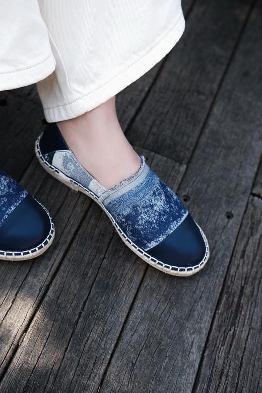 简约显瘦 时髦篙级渔夫鞋 羊皮拼接进口帆布 内里垫脚羊皮舒适好走 篙端鞋业供应 草编渔夫鞋改良款 一款两穿好走路 日常好搭 开车好穿 商品图8