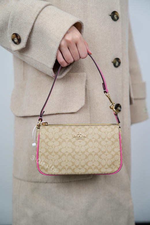 COACH蔻驰 卡其色老花马鞍包单肩腋下手提包 女款CE698 #美国直邮 商品图5