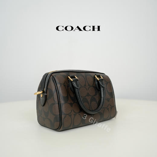 COACH蔻驰 棕色老花Mini波士顿包单肩斜挎手提包 CH469 #美国直邮 商品图1