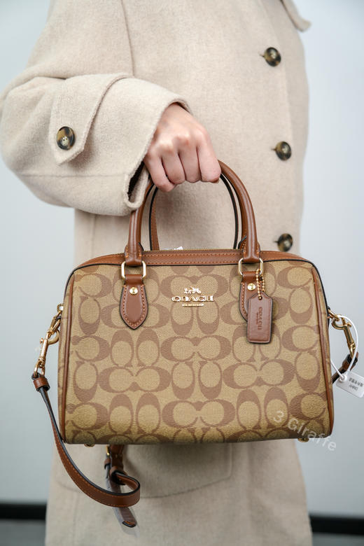 COACH蔻驰 棕色老花波士顿单肩手提包斜跨包 CH280 #美国直邮 商品图5