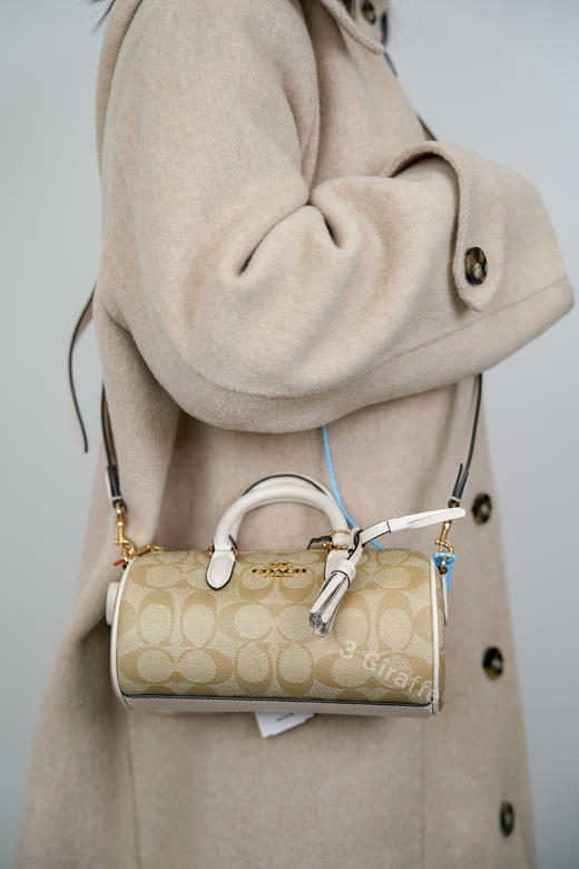 COACH/蔻驰女士经典老花拼色单间手提斜挎笔筒包 CK698 #美国直邮 商品图4