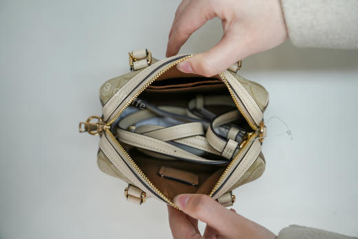 COACH蔻驰 Mini 卡其色老花波士顿包单肩斜挎包 女款CH160 #美国直邮 商品图5