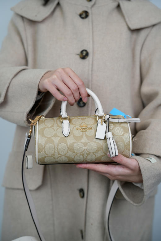 COACH/蔻驰女士经典老花拼色单间手提斜挎笔筒包 CK698 #美国直邮 商品图3