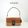 COACH蔻驰 女士小方包单肩斜挎包 棕拼老花 CL462 #美国直邮 商品缩略图0