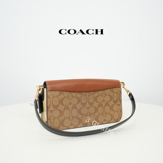 COACH蔻驰 女士小方包单肩斜挎包 棕拼老花 CL462 #美国直邮 商品图1