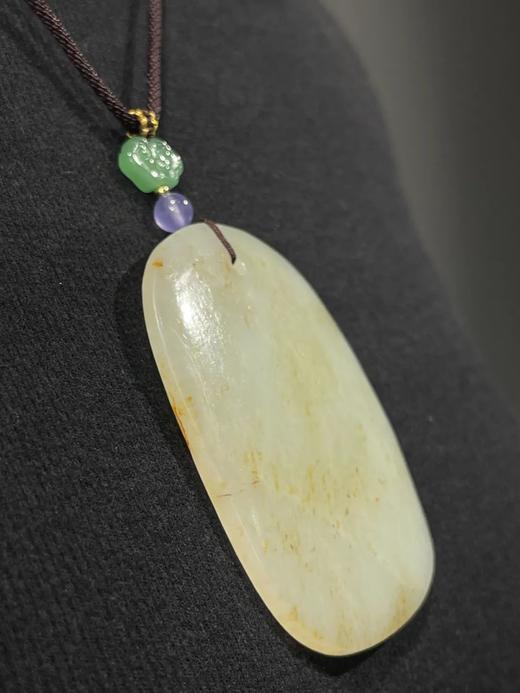 洒金沁白玉随形无事牌，顺丰包邮 商品图8