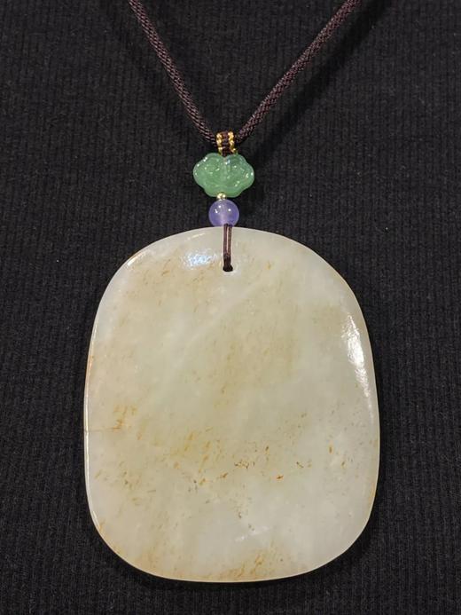 洒金沁白玉随形无事牌，顺丰包邮 商品图6