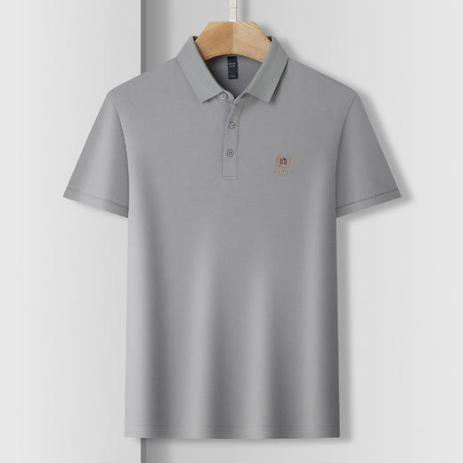 【蚕丝棉】罗蒙男士万针绣商务polo衫男短袖男夏季薄款男士短袖t恤男 商品图1
