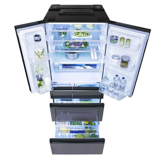 松下（panasonic）588升 NR-F607HX 钢化玻璃面板 日本原装进口 风冷无霜变频冰箱 纳偌怡X除菌净味 -3微动保鲜 (白色)钢化玻璃NR-F607HX-W5 588升 商品图1