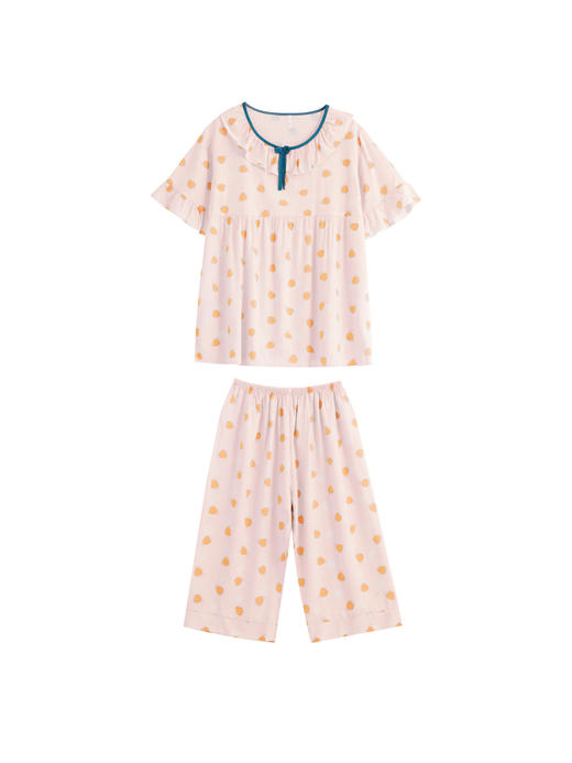 【39元限时秒杀】【秀黛】女荷叶边绵绸短袖套装女士夏季睡衣家居服L2551039T【门店同款】【如遇缺货自动退款，介意勿拍】 商品图6