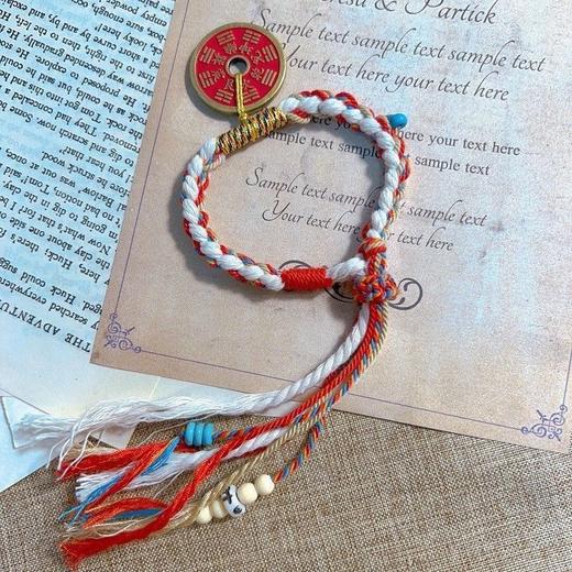 普陀山中式山鬼花钱手链某书同款国风藏式手绳闺蜜情侣七夕礼物 商品图8