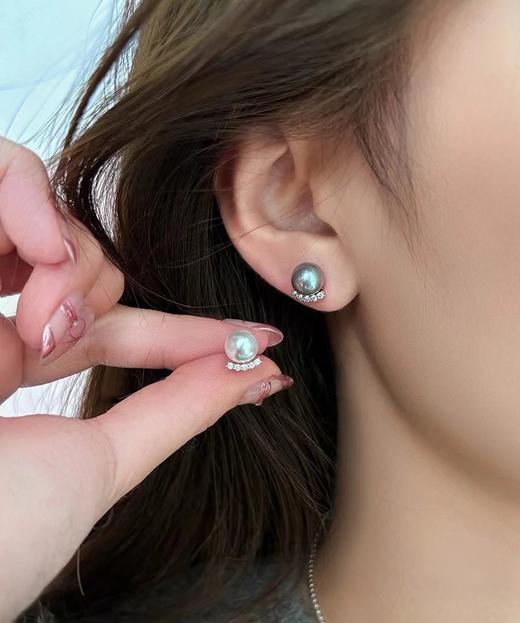 超美！！精致锆石珍珠高级感耳钉 商品图0