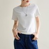 冰感纯色正肩修身圆领棉短袖T恤女2024春夏新款气质内搭套头上衣 商品缩略图1