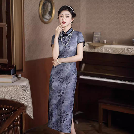 中长款气质修身，复古改良旗袍XL-24152 商品图0