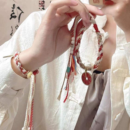 普陀山中式山鬼花钱手链某书同款国风藏式手绳闺蜜情侣七夕礼物 商品图4