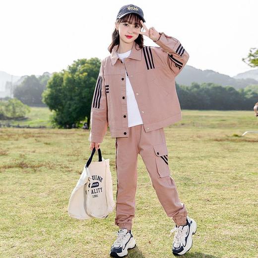 女童春秋套装2024新款炸街儿童工装运动休闲两件套中大童洋气春装 商品图1