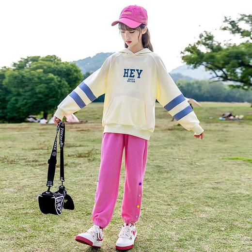 春秋装女童卫衣2024新款秋装洋气韩版连帽衫上衣中大童儿童宽松潮 商品图3