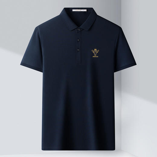 【含桑蚕丝莫代尔】罗蒙男士商务polo衫男短袖t恤男夏季冰丝t恤男 商品图3