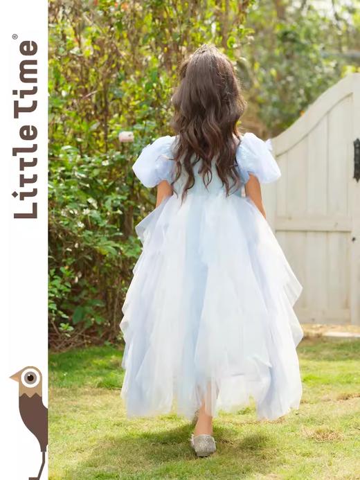 littletime女童连衣裙2024春夏新款短袖中大儿童洋气泡泡袖公主裙 商品图4