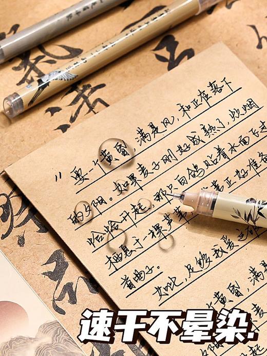 国风雅颂速干中性笔中国风刷题笔走珠笔学生专用黑色水笔签字笔 商品图3