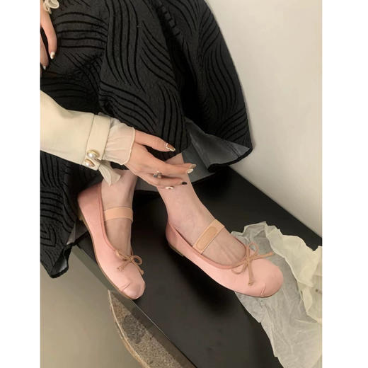 SUTUS/法式绸缎《芭蕾舞鞋》丨软底银色单鞋 穿搭小心机~ 商品图2