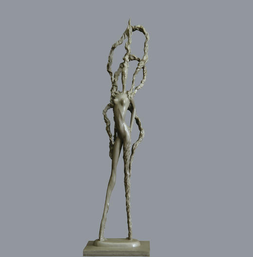 宇达青铜摆件 潘松限量99版作品《漪》艺术摆件  高48cm 商品图0