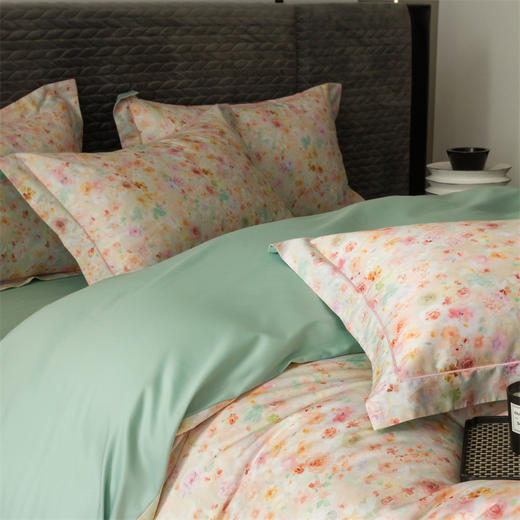 自然醒60支贡缎新疆长绒棉轻奢印花四件套居家床单被套纯棉套件床品KY 商品图7