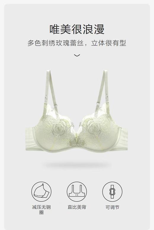 5F 安莉芳繁花系列性感蕾丝无钢圈小胸聚拢文胸 商品图2