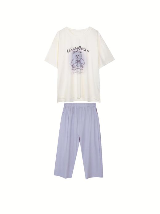 【满2件/99元】【秀黛】女圆领休闲小熊短袖套装女士夏季短袖睡衣家居服L2551043T【门店同款】【如遇缺货自动退款，介意勿拍】 商品图7