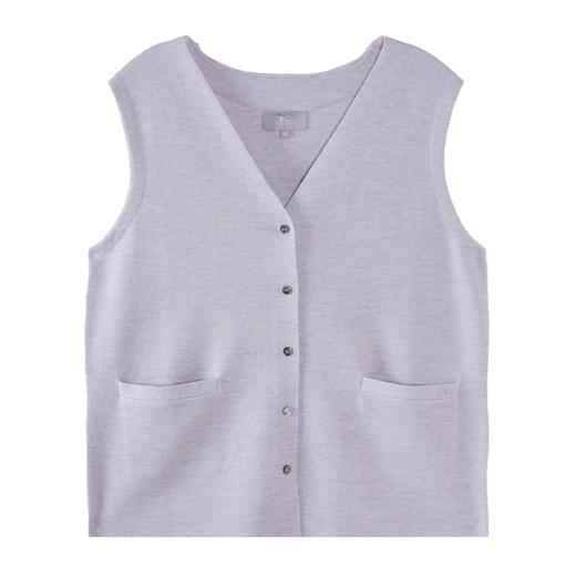 DWCC4200AN  山羊绒 东黎羊绒 女士精仿针织休闲时尚舒适V领系扣马甲 商品图2