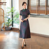 SYG-789女春秋款复古旗袍三分袖旗袍2024年新款旗袍修身礼服新中式 商品缩略图0