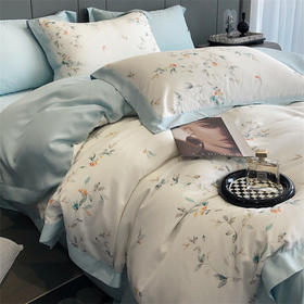 【下架】自然醒进口100%莱赛尔50支天丝四件套双面丝绸被套冰丝滑凉感夏床品KY