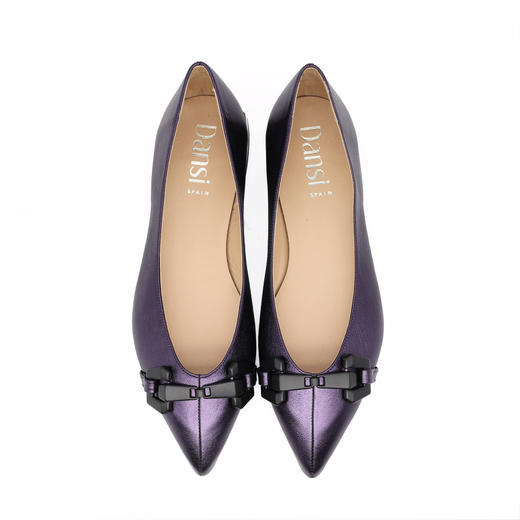 #限时特价#西班牙原产优雅舒适女款船鞋5703珠光紫 商品图5