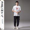 PINLI品立2024新中式夏季新款蝴蝶印花圆领短袖T恤男BG242111031 商品缩略图4
