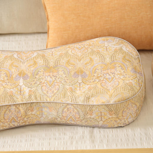 阿尔贝花园系列曲线枕荞麦壳枕头护颈椎病荞麦皮睡眠四季 商品图1