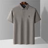【含桑蚕丝】罗蒙男士珠片绣花polo衫男短袖夏季运动t恤男短袖t恤男 商品缩略图7
