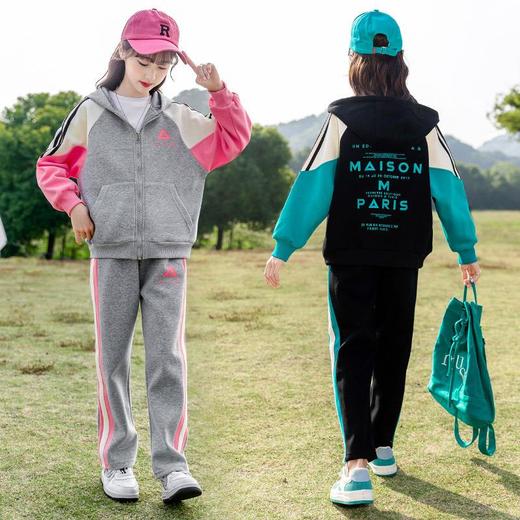 女童套装春秋2024新款儿童时尚洋气卫衣女孩休闲运动裤两件套潮 商品图1
