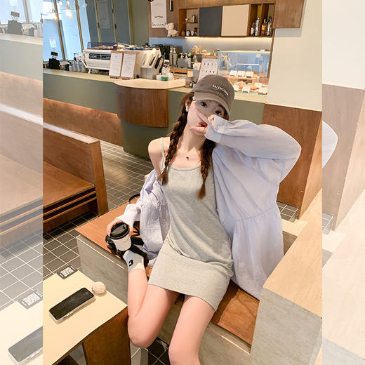 <曾小咸推荐>【韩系慵懒】衬衫+吊带连衣裙 商品图2