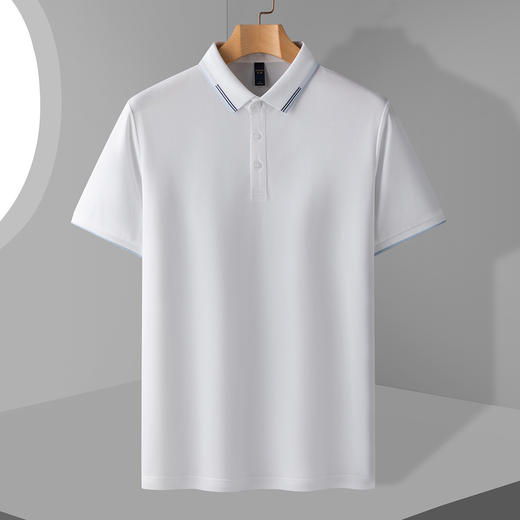 【撞色款】罗蒙男士提花领时尚polo衫男短袖男夏季薄款速干t恤男短袖 商品图1