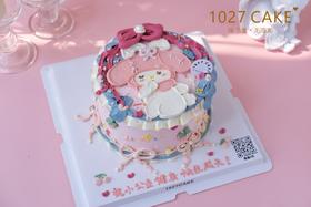 1027CAKE |  奶油霜手绘  美乐蒂蛋糕 复古 三丽鸥