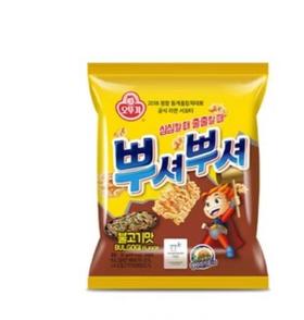 不倒翁干脆面烤肠味90g오뚜기뿌셔뿌셔불고기
