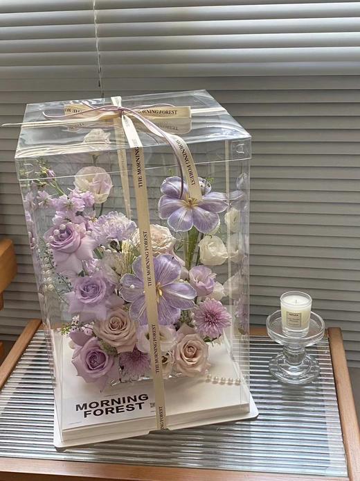 【蛋糕盒花】透明方形礼盒（4寸/6寸） 商品图1