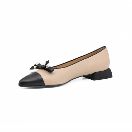 #限时特价#西班牙原产优雅舒适女款船鞋5705米色 商品图4