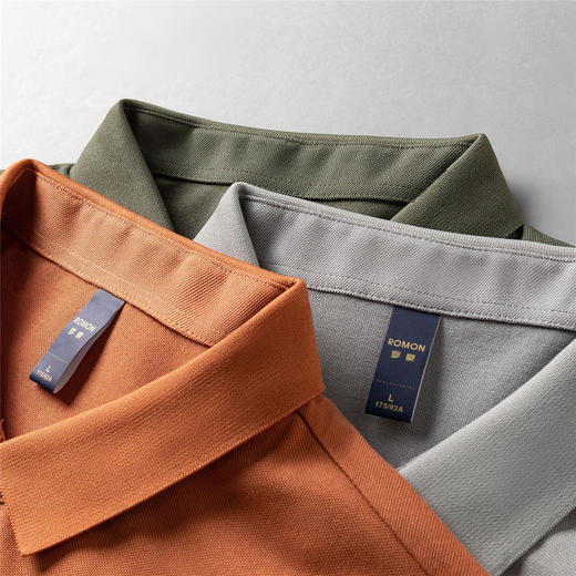 【蚕丝棉】罗蒙男士万针绣商务polo衫男短袖男夏季薄款男士短袖t恤男 商品图4